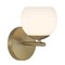 Designers Fountain Moon Breeze 5.25in 1-Light Brushed Gold Modern Indoor Wall Sconce with Etched Glass Shade D251H-WS-BG - alternate 1